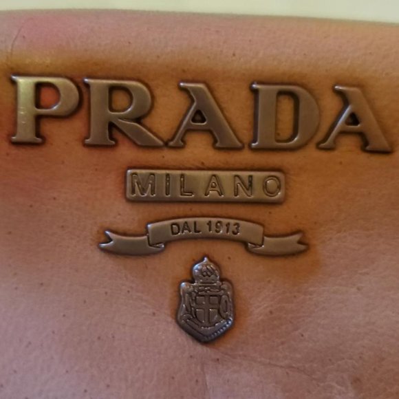 Prada XL bag beige peach purple Pink Leather double handle Tote tie dyed matinee - Picture 15 of 16